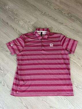 Men’s Pebble Beach Adidas Striped Polo Shirt